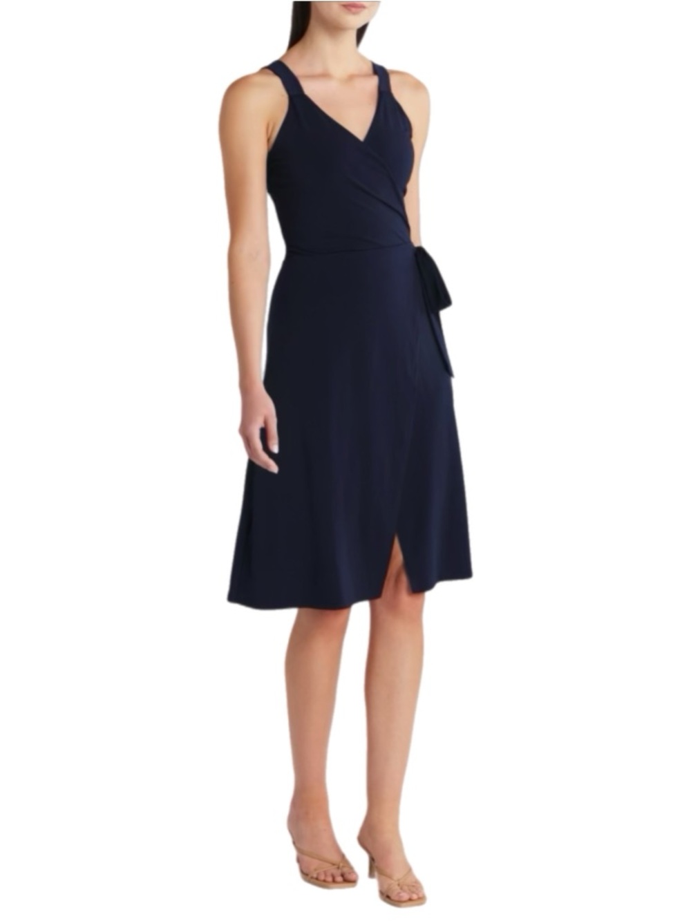 41 HAWTHORN • NWT Sleeveless Tie Waist Midi Wrap Dress • Large